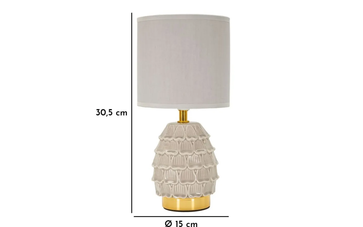 Bordslampor<Mauro Ferretti Pigny Bordslampa 30,5cm Ljusgrå