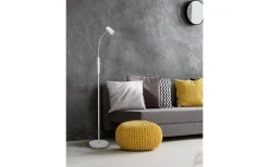 Aneta Pilot Golvlampa 135cm Vit/Krom* Golvläslampor