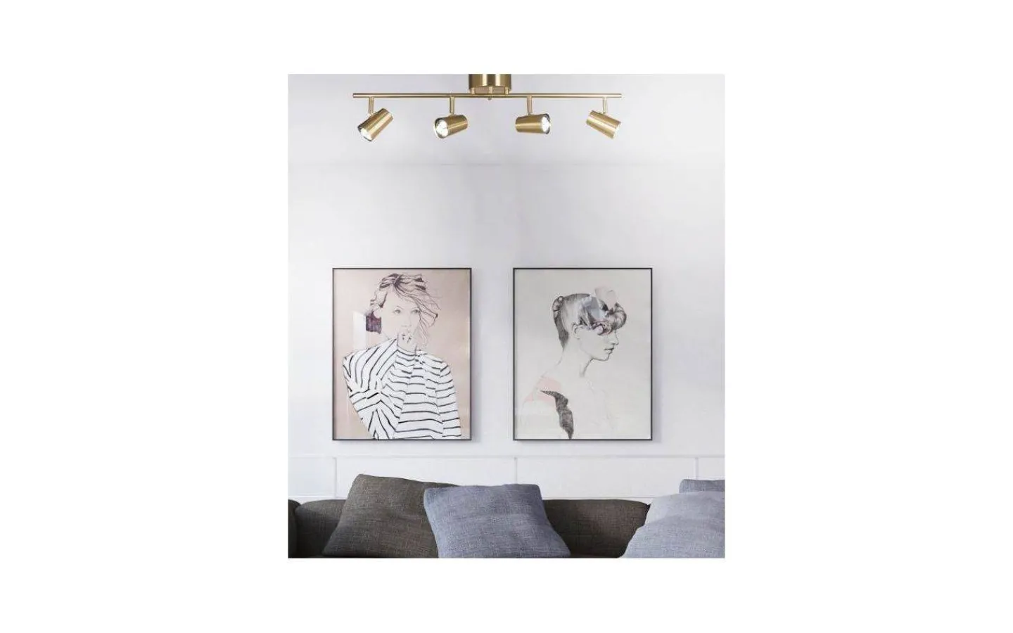 Hall & Trappa|Avlånga Takspotlights<Aneta Pilot Takspotlight 75cm 4L Antik