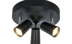 Aneta Pilot Takspotlight 25cm 3L Svart* Runda Takspotlights|Takspot Med 3 Lampor