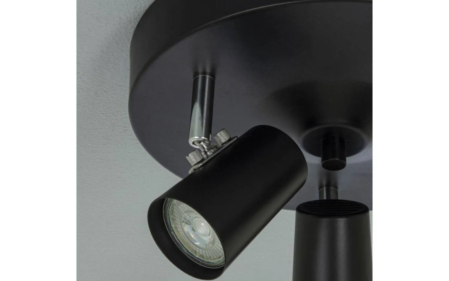 Aneta Pilot Takspotlight 25cm 3L Svart* Runda Takspotlights|Takspot Med 3 Lampor