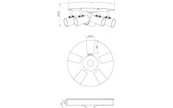 Runda Takspotlights|Takspot Med Minst 4 Lampor<Aneta Pilot Takspotlight 30cm 5L Svart
