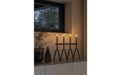 Visa Alla Adventsljusstakar|Adventsljusstakar 31-60 Cm<Konstsmide Pin Adventsljusstake LED 4L 35cm Svart