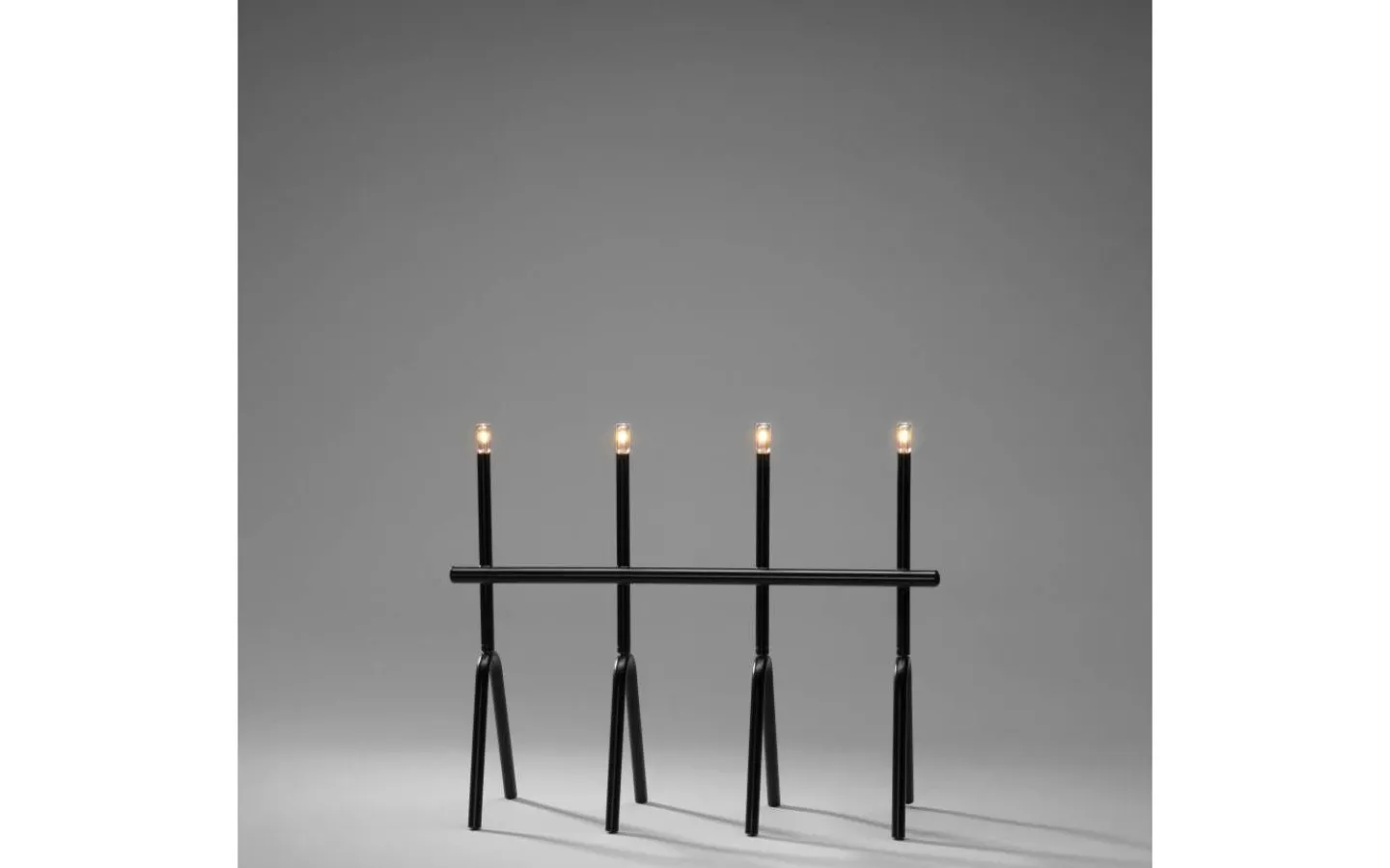 Visa Alla Adventsljusstakar|Adventsljusstakar 31-60 Cm<Konstsmide Pin Adventsljusstake LED 4L 35cm Svart