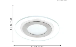 230V Led Spotlights<Eglo Pineda Spotlight LED 3000K 11W Nickel/Vit