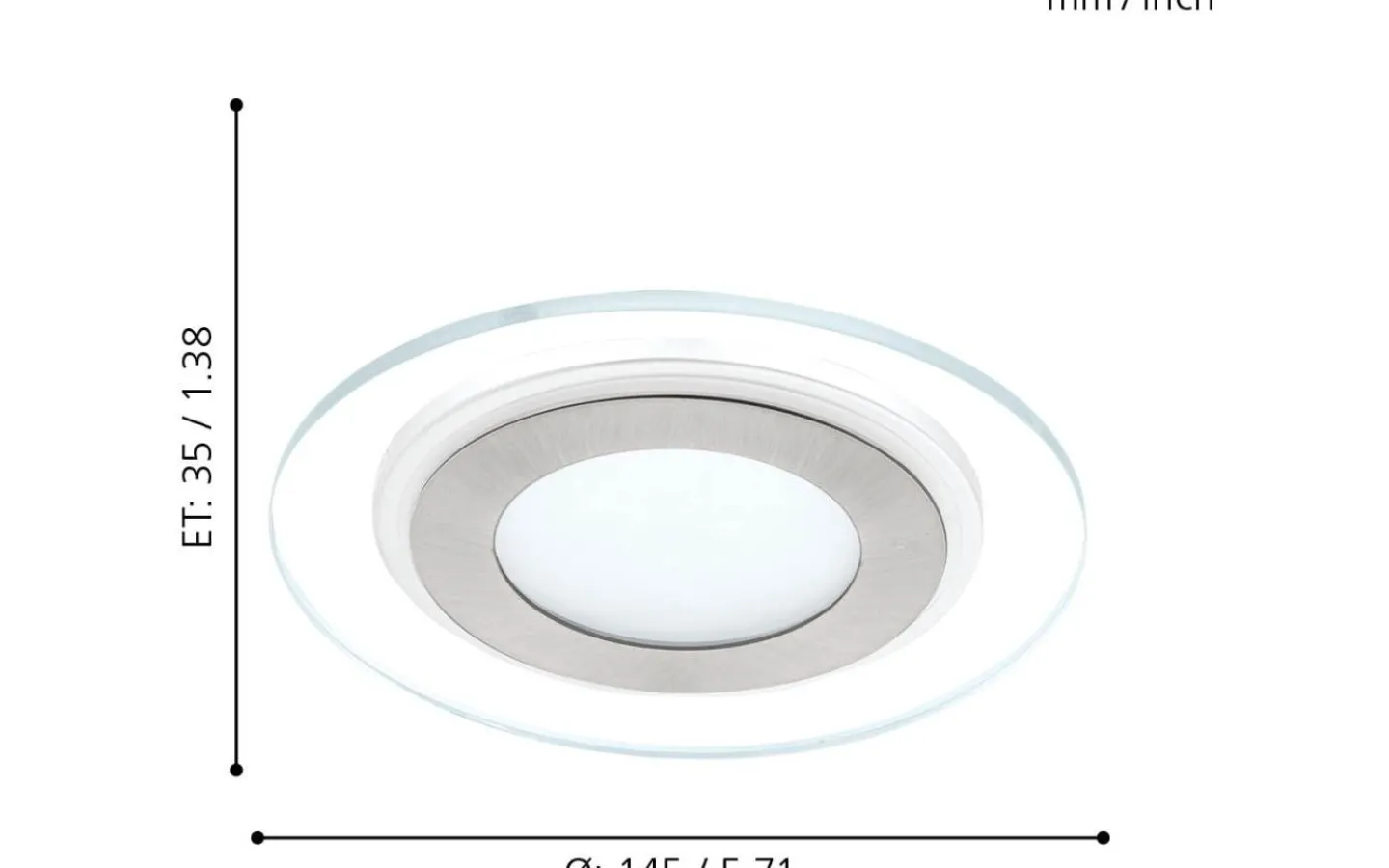 230V Led Spotlights<Eglo Pineda Spotlight LED 3000K 11W Nickel/Vit