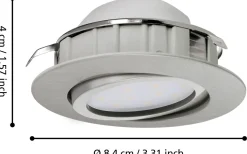 Eglo Pineda Spotlight 3-Pack LED 3000K 3x4,9W Nickel* 230V Led Spotlights