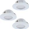 230V Led Spotlights<Eglo Pineda Spotlight 3-Pack LED 3000K 3x4,9W Vit IP44