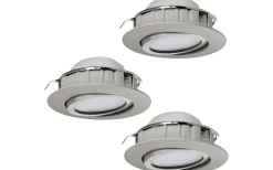 230V Led Spotlights<Eglo Pineda Spotlight 3-Pack LED 3000K 3x5,5W Nickel
