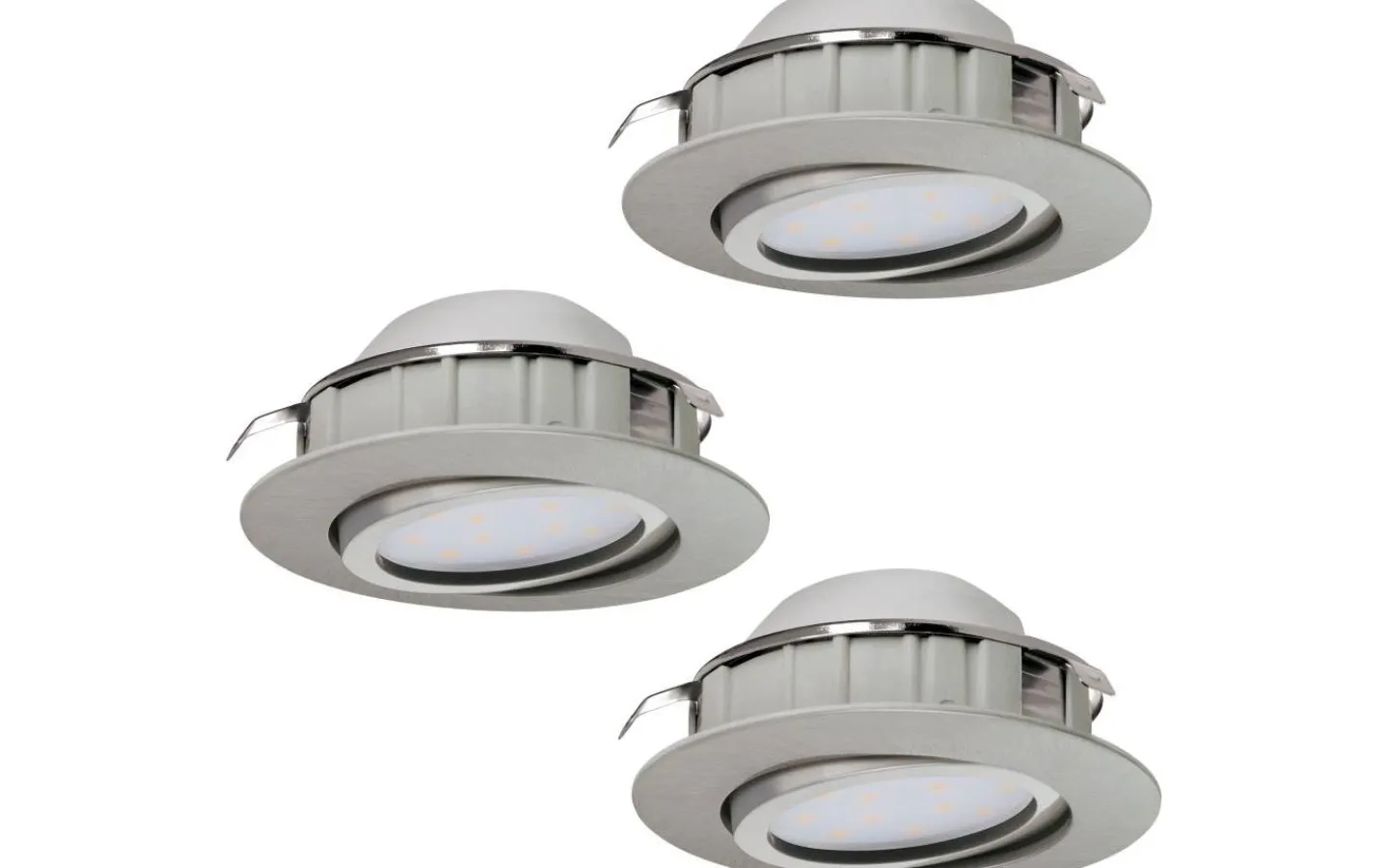 230V Led Spotlights<Eglo Pineda Spotlight 3-Pack LED 3000K 3x5,5W Nickel
