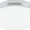 Badrumslampor Tak<Eglo Pinetto Plafond 34cm LED 4000K 15,6W Vit/Krom IP44