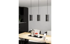 Eglo Pinto Textil 1 Taklampa 82cm Svart* Avlånga Taklampor