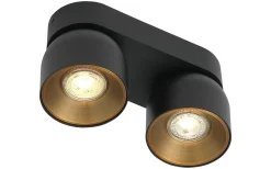 Avlånga Takspotlights|Takspot Med 2 Lampor<Nordlux Pitcher Spotlight 2L 24cm GU10 Svart