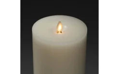 Plain Batteridrivet Blockljus 18cm Gräddvit