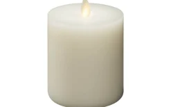 Blockljus Inomhus|Blockljus Inomhus<Konstsmide Plain Batteridrivet Blockljus 10cm Gräddvit