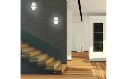 Trio Lighting Platon Vägglampa LED 1-delad borstad aluminium* Lampetter