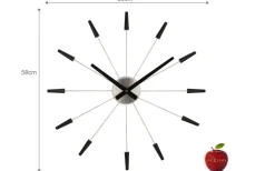 NeXtime Plug Inn Väggklocka Ø58cm Svart* Väggklockor