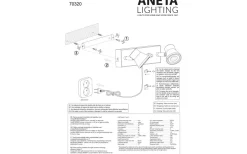 Aneta Pluto Vägglampa Dubbel LED 2x5W 3000K Vit* Läslampor