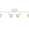 Avlånga Takspotlights|Takspot Med Minst 4 Lampor<Cottex Polaris Takspotlight 110cm 4L Vit/Guld