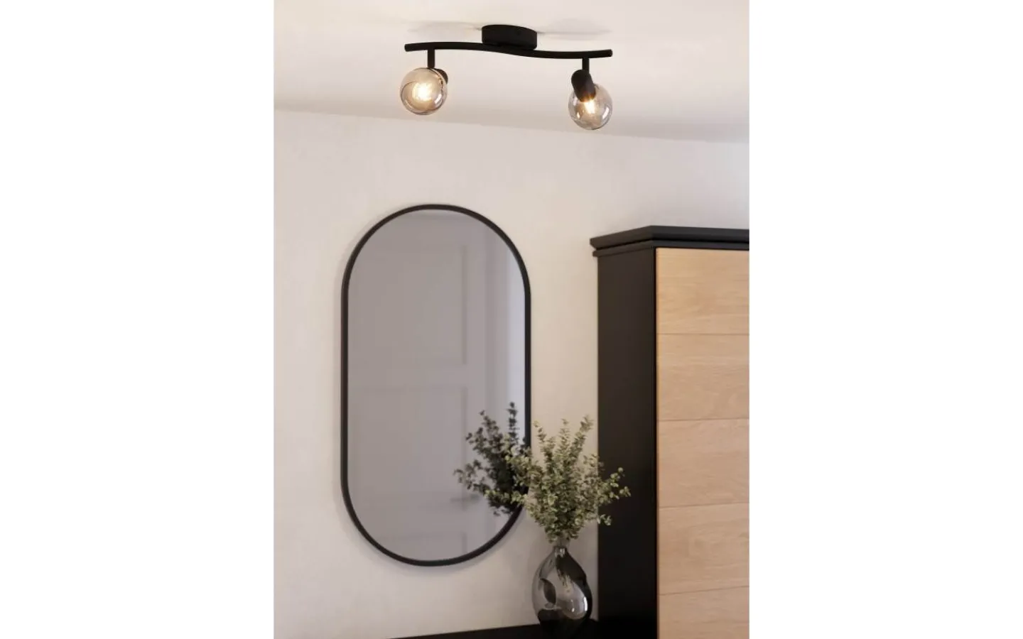 Avlånga Takspotlights|Takspot Med 2 Lampor<Eglo Pollica Takspotlight 37cm Svart