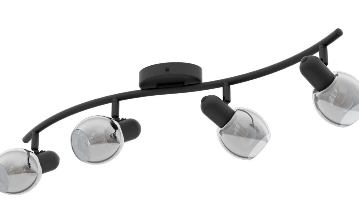 Eglo Pollica Takspotlight 64cm Svart* Avlånga Takspotlights|Takspot Med Minst 4 Lampor