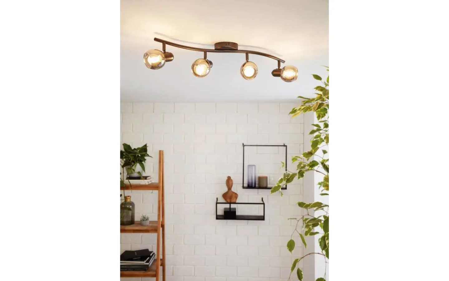 Eglo Pollica Takspotlight 64cm Svart* Avlånga Takspotlights|Takspot Med Minst 4 Lampor