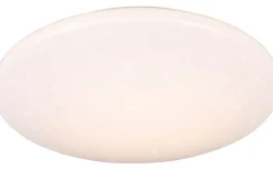 Badrumslampor Tak<Reality Pollux Plafond LED 37cm vit stjärnljus rörelsesensor + skymningssensor IP44