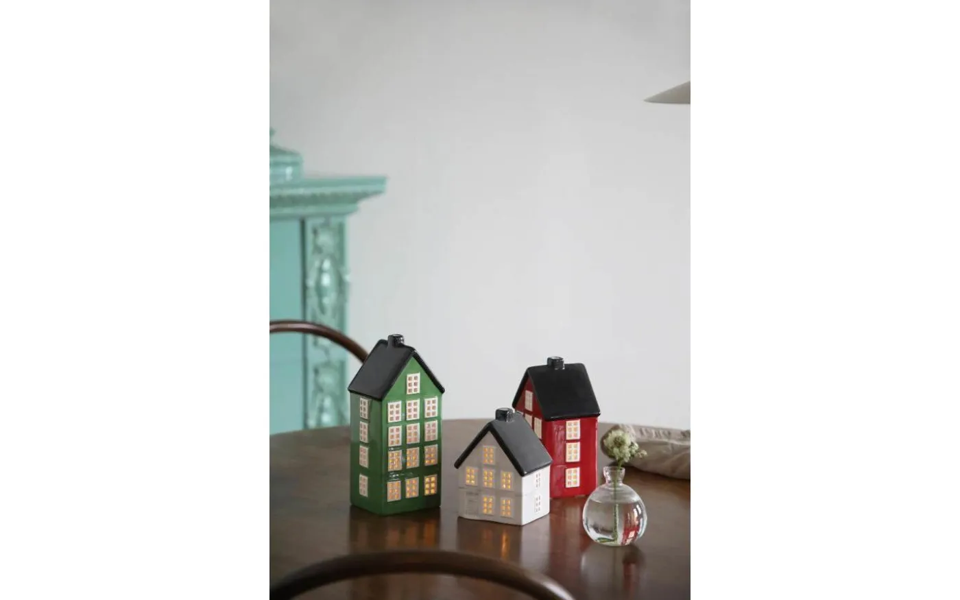 Portree Batteridriven Bordsdekoration 3-set Flerfärgad