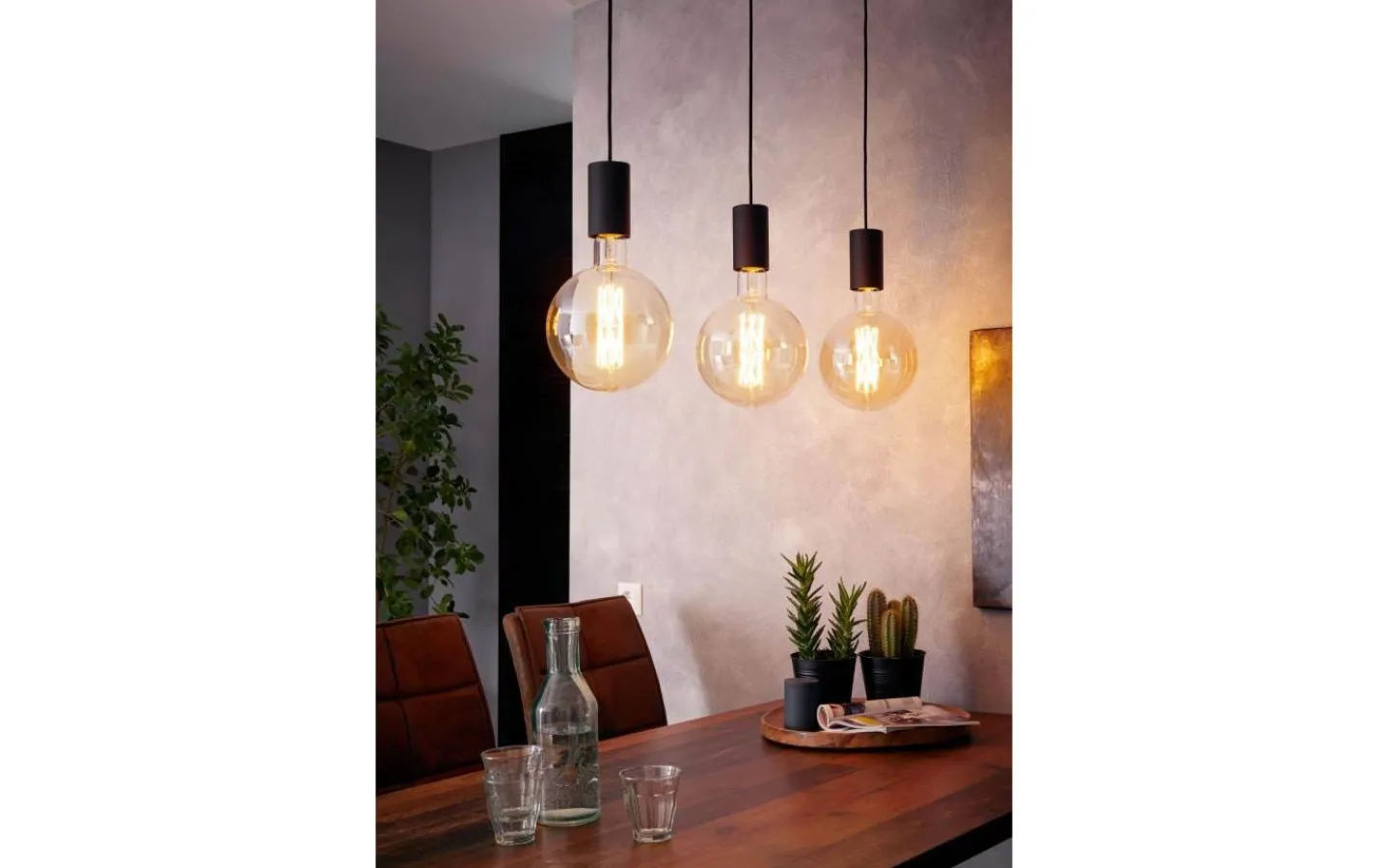 Eglo Pozueta Taklampa 84cm Svart* Avlånga Taklampor