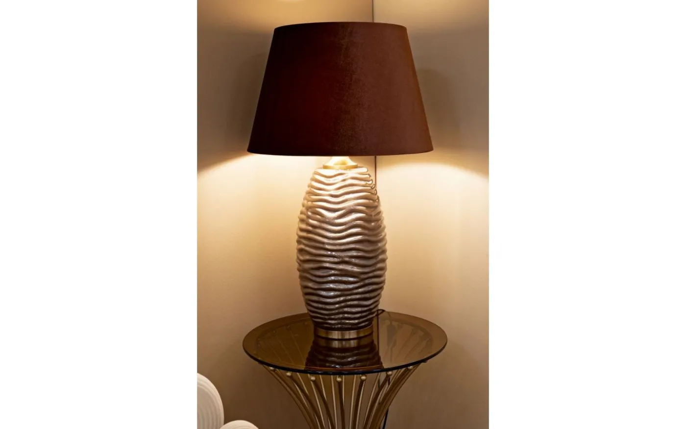 Prag Bordslampa 79cm Brun