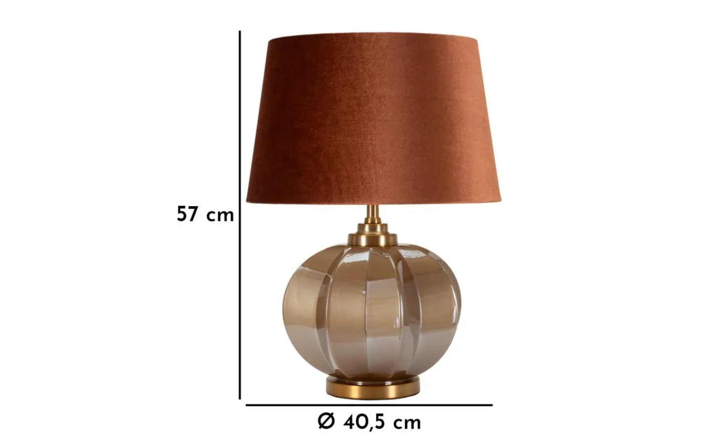 Bordslampor<Mauro Ferretti Prag Bordslampa 57cm Brun