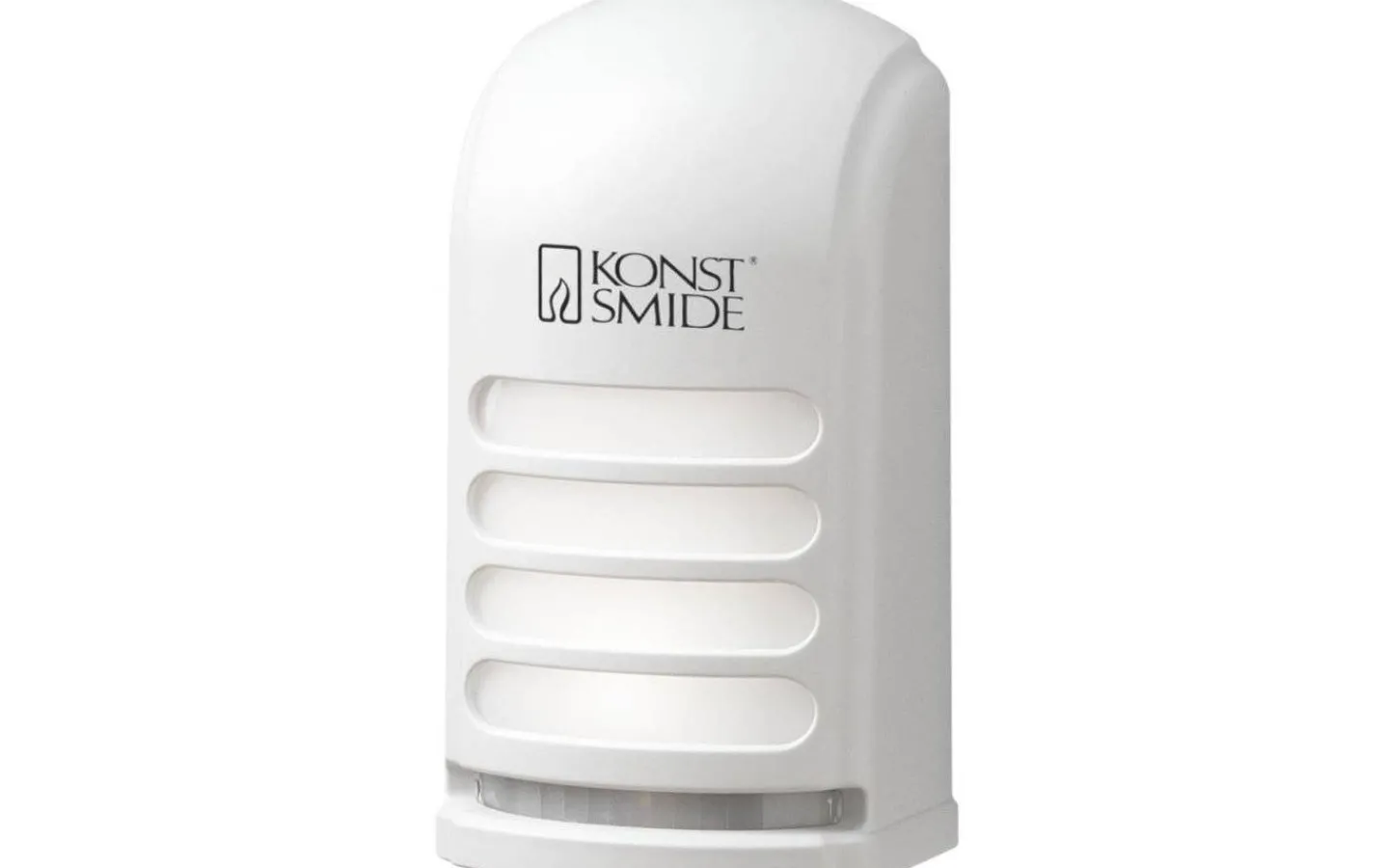 Vägglampor Utomhus<Konstsmide Prato Batteridriven Vägglampa LED Rörelsevakt Vit IP54