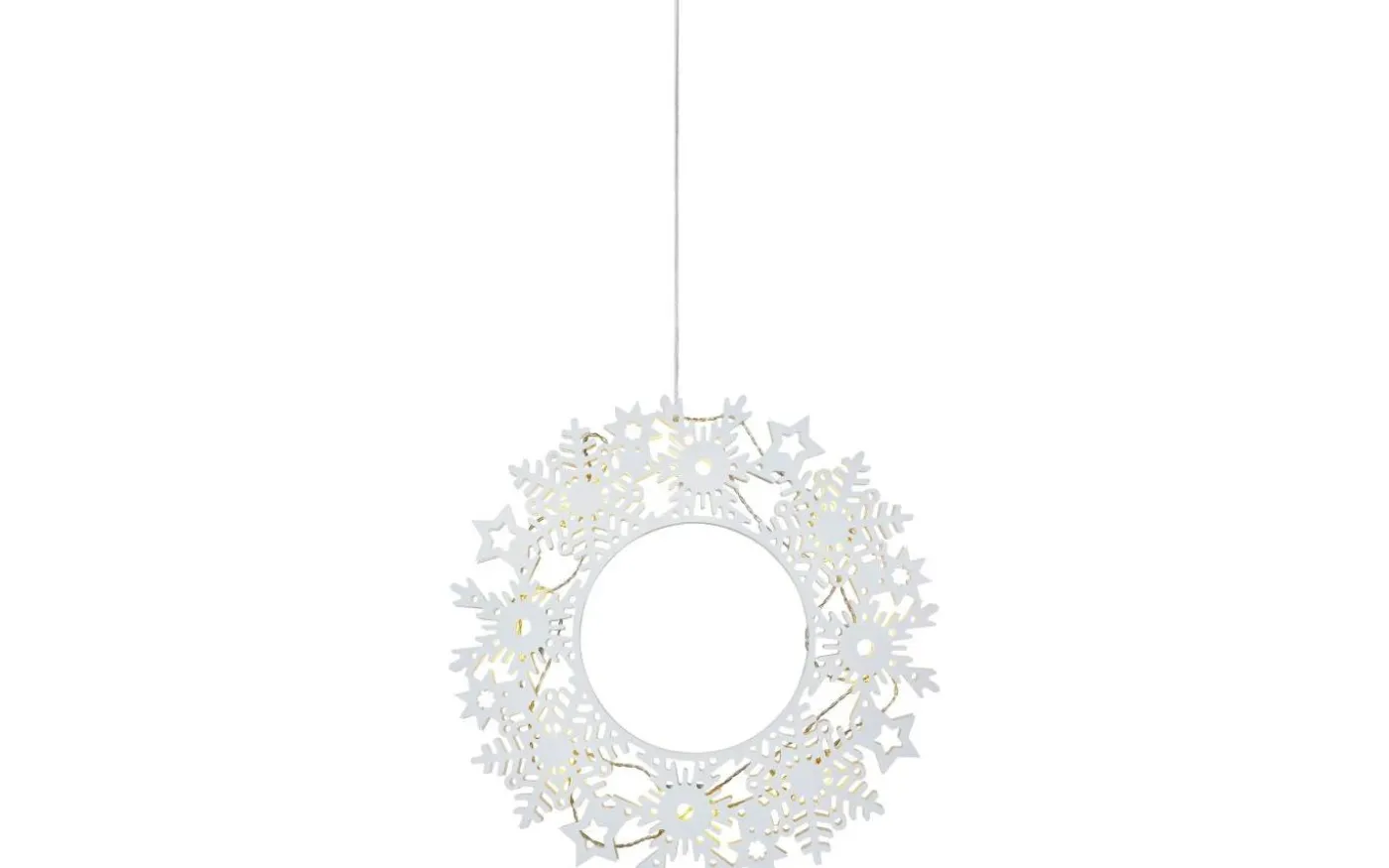 Prince Batteridriven Ljuskrans 36cm Vit