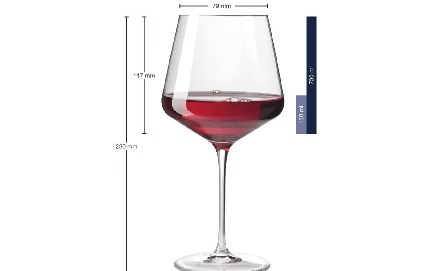 Puccini Rödvinsglas 23cm Puccini 6-pack