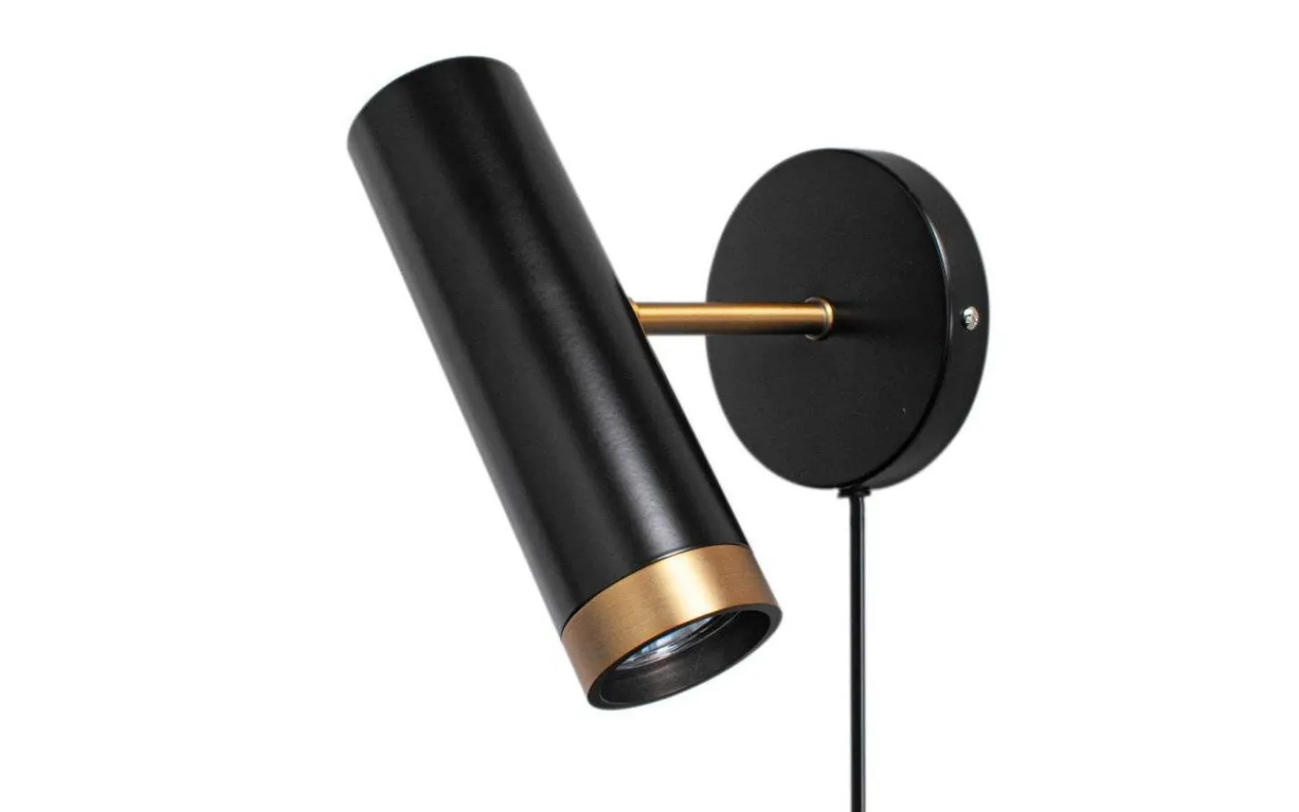 Sovrum|Läslampor<By Rydens Puls 1L Vägglampa Svart/Guld