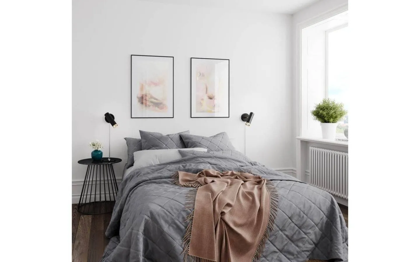 Sovrum|Läslampor<By Rydens Puls 1L Vägglampa Svart/Guld