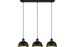 Avlånga Taklampor<Reality Punch Takpendel 3-delad E27 mattsvart