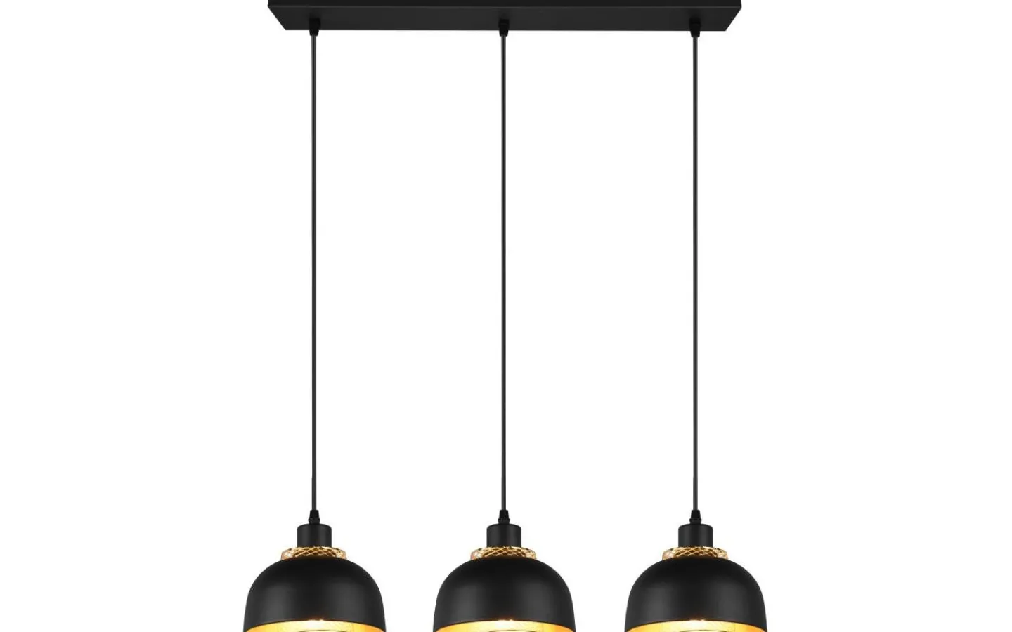 Avlånga Taklampor<Reality Punch Takpendel 3-delad E27 mattsvart