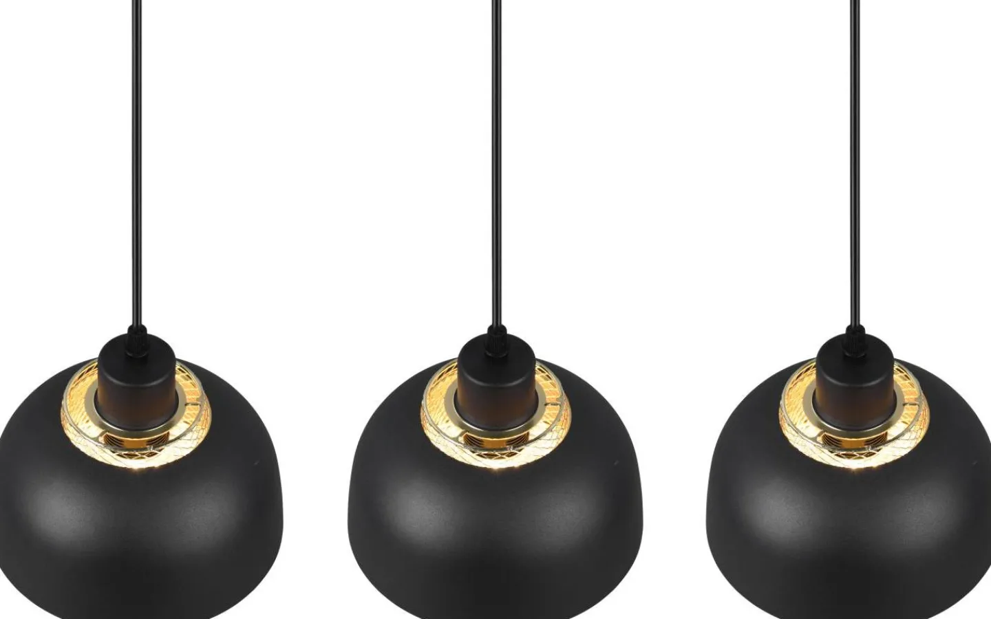 Avlånga Taklampor<Reality Punch Takpendel 3-delad E27 mattsvart