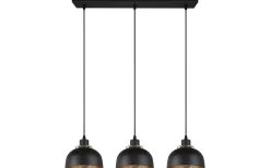 Avlånga Taklampor<Reality Punch Takpendel 3-delad E27 mattsvart