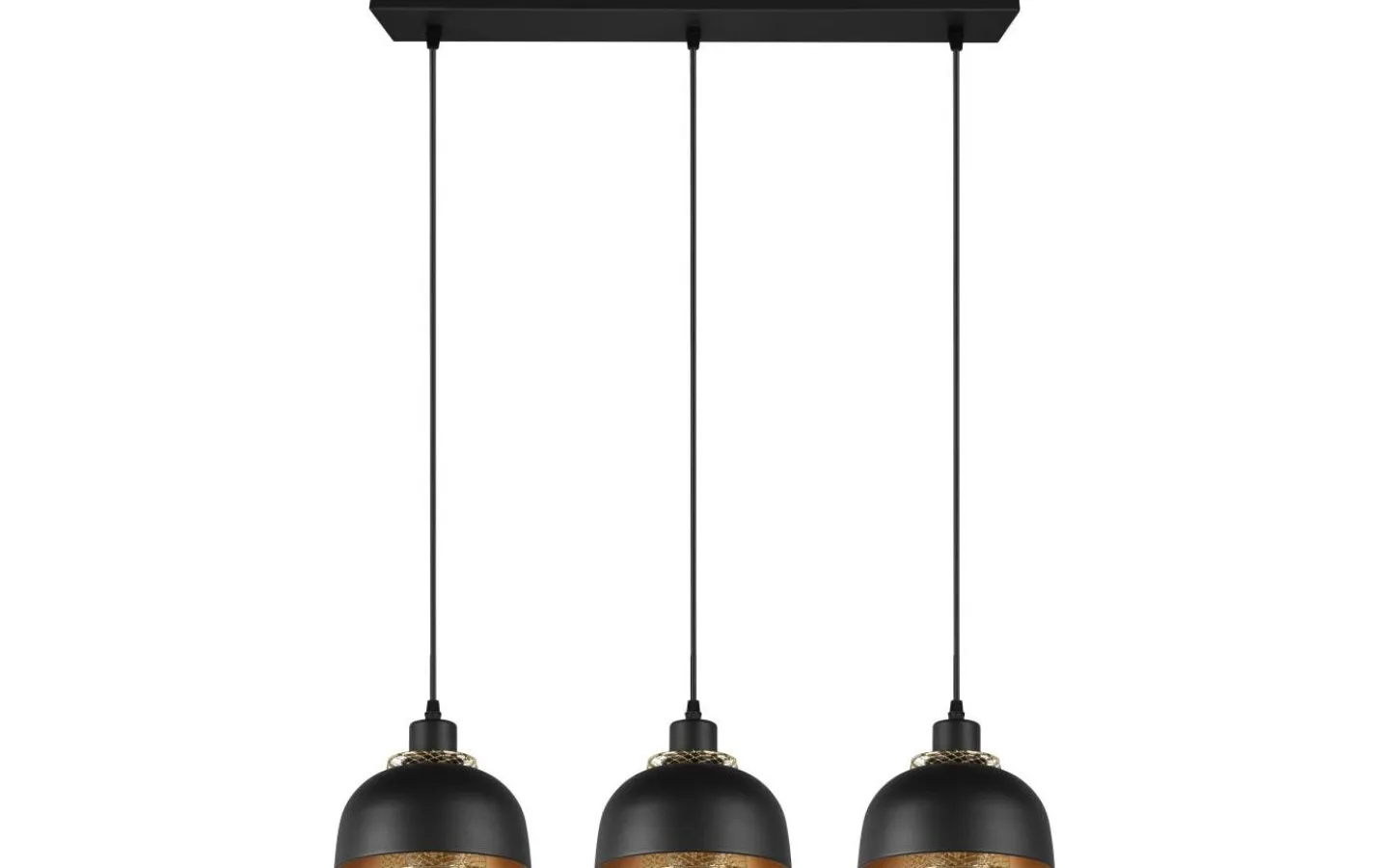 Avlånga Taklampor<Reality Punch Takpendel 3-delad E27 mattsvart