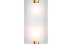 Trio Lighting Pura Vägglampa 40cm 2xE27 antikmässing* Lampetter