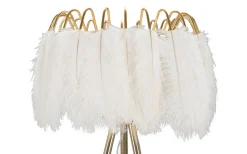 Golvlampor<Mauro Ferretti Quinto Golvlampa Fjäderställ 147cm Vit/Guld