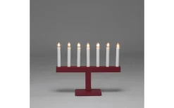 Rakel Adventsljusstake 7L Röd 27cm
