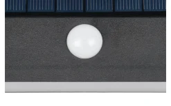 Ramos hybrid solcellsdriven Vägglampa LED mattsvart uppladdningsbar rörelse- och skymningssensor 4000K IP44