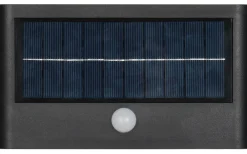 Ramos hybrid solcellsdriven Vägglampa LED mattsvart uppladdningsbar rörelse- och skymningssensor 4000K IP44