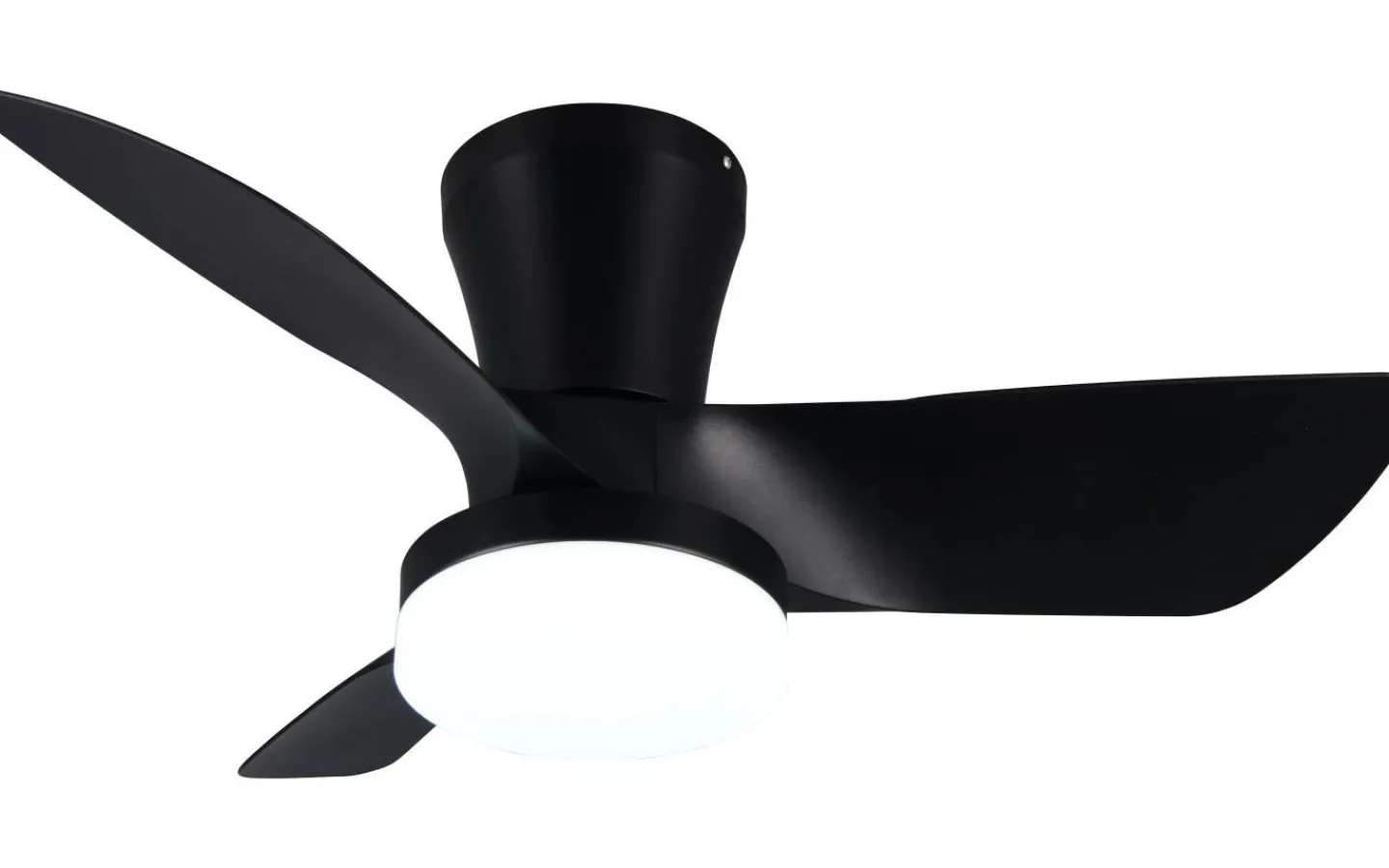 Reality Randers Takfläkt 76cm LED mattsvart* Takfläktar