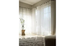 Enfärgade Gardiner<Svanefors Randy Gardin 140x280 Offwhite 2-Pack