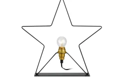 Visa Alla Julstjärnor|Julstjärnor På Fot<Markslojd Rapp Metalltråd Stjärna På Svart Bas E14