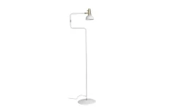 CO Bankeryd Ray Golvlampa 127cm Vit/Mässing* Golvläslampor|Vardagsrum